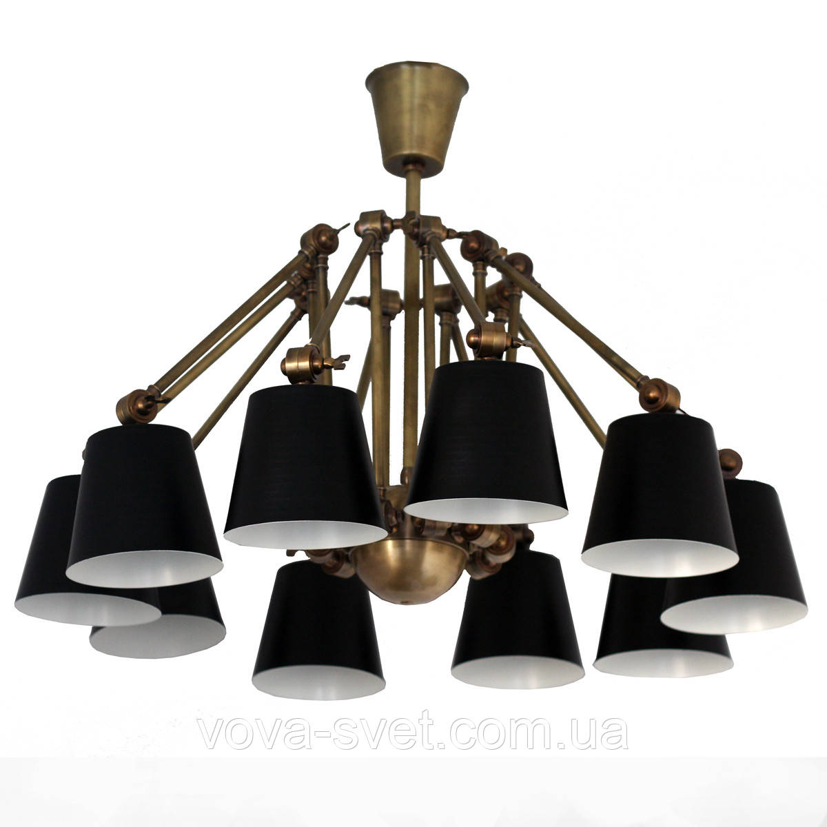 Стельовий світильник Loft Steampunk [ Spider convertible luxury glamor Black ]