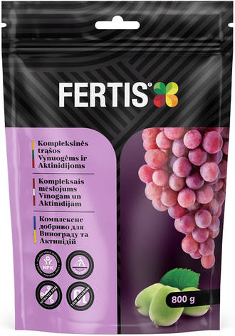 Добриво для винограду та актинідій Fertis (NPK 11-9-20+МЕ), 0,8 кг, фото 1