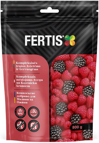 Добриво для малини та ожини Fertis (NPK 12-8-16+МЕ), 0,8 кг, фото 1