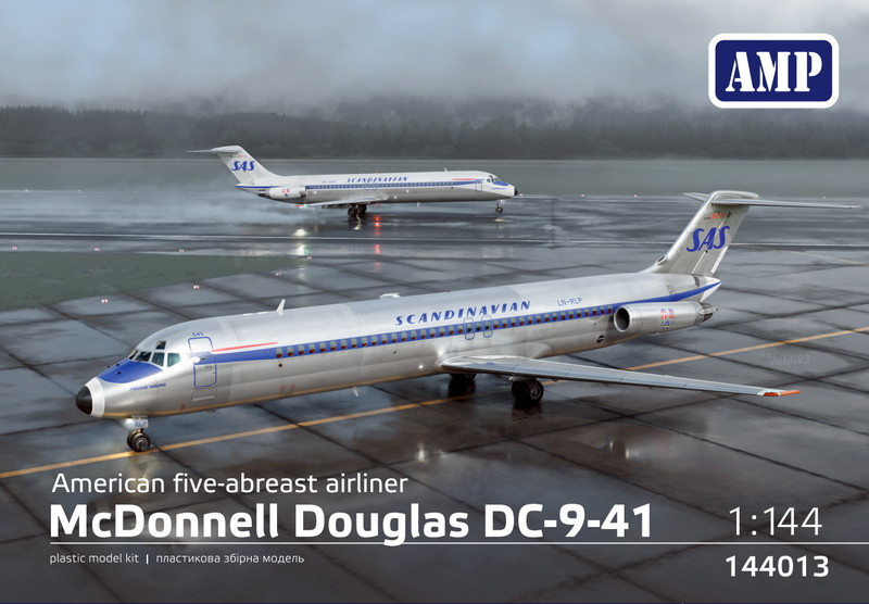 Пластикова модель 1/144 AMP 144-013 канадський пасажмрський літак Douglas Dc-9 /40 SAS, Swedeweys, фото 1