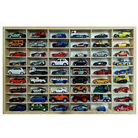 Дерев'яна полиця для автомобілів Kruzzel 21998 настінний гараж на 54 комірки