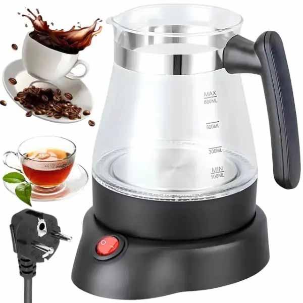 Турка електрична скляна Sokany SK-09045 800мл 600Вт кавова турка скло