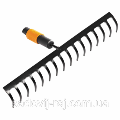 Граблі для грунту 16 зубів Fiskars QuikFit 135512 (1000654) Фінляндія, фото 1