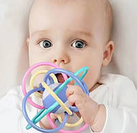 Розвиваюча іграшка Монтессори дитячий м'яч-брязкальце Manhattan