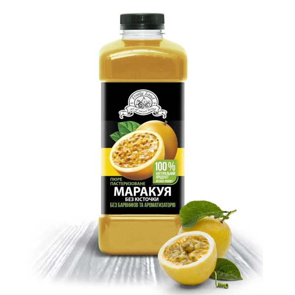 Пюре пастеризоване Fruityland маракуйя (без кісточки) 1кг, фото 1