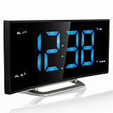 Годинник настільний з радіо Technoline WT460 Blue LED Black/Silver (WT460 blaue LED), фото 4