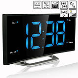 Годинник настільний з радіо Technoline WT460 Blue LED Black/Silver (WT460 blaue LED), фото 10