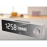Годинник настільний з радіо Technoline WT483 White/Silver (WT483), фото 4
