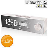 Годинник настільний з радіо Technoline WT483 White/Silver (WT483), фото 5