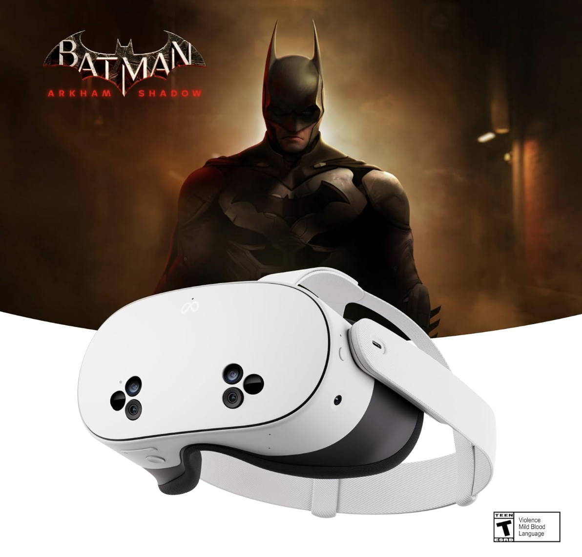 Окуляри віртуальної реальності Meta Quest 3S 256GB Batman Arkham Shadow Bundle