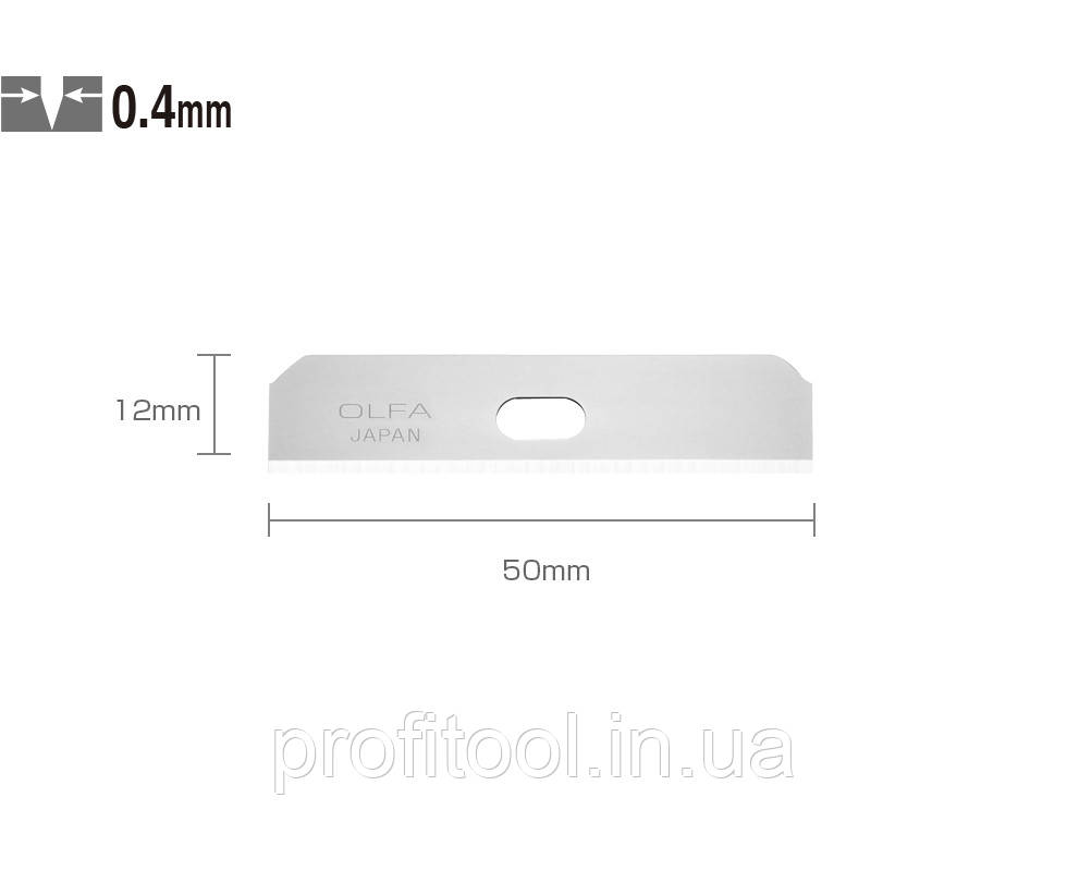 Лезо OLFA SKB-7/10B точне двостороннє 12,5х50х0.4мм (10ш) (637510)