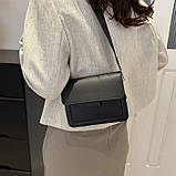 Жіноча класична сумка 10461 крос-боді через плече чорна, фото 6