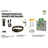 Налобний ліхтар ArmyTek Elf C1 v2 (1000LM, 900mAh, 5000K Samsung LH351D White, USB, IP68, 18350, Магніт, Кліпса), фото 10