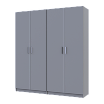 Шафа для одягу Doros Промо Сірий 2+2 ДСП 180х48х204 (80737766), фото 3