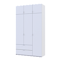 Розпашна Шафа для одягу Doros Лукас Білий 3ДСП 135х50х240 (80737800), фото 3