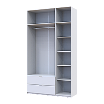 Розпашна Шафа для одягу Doros Лукас Білий 3ДСП 135х50х240 (80737800), фото 4