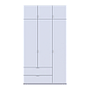Розпашна Шафа для одягу Doros Лукас Білий 3ДСП 135х50х240 (80737800), фото 7