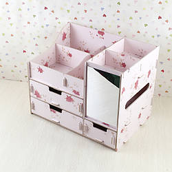 Підставка-органайзер для косметики з дзеркалом