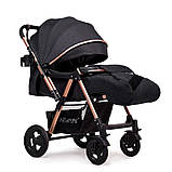 Коляска прогулянкова Ninos Maxi Black NM2020BL, фото 4
