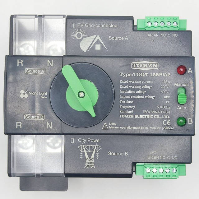 Заказать Автомат ввода резерва Tomzn TOQ7-125PV/2 TOQ7 2P 125A