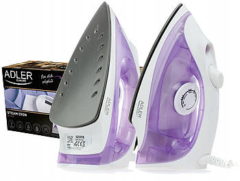 Праска з парою Adler AD 5019 — 1600 Вт, тефлонова підошва, компактна, легка