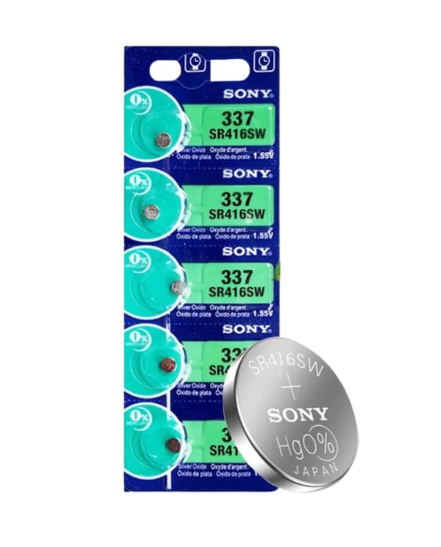 Батарейка SONY 337 SR416SW 1.55V 5 штук, фото 1