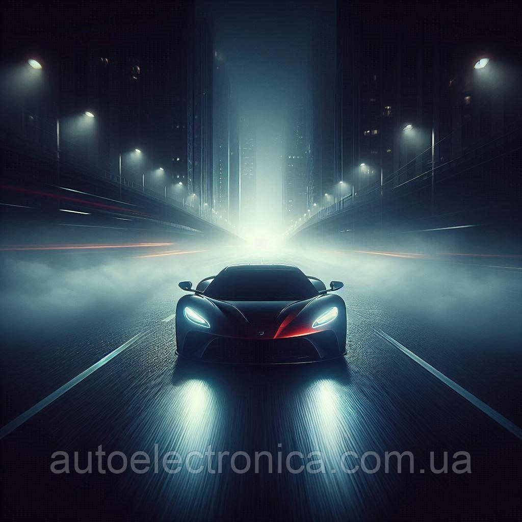 Картина на полотні "Sports Car at Night City" | CNC 7.10