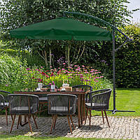 Садова парасолька з основою 3 м зелена