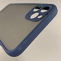Чохол для Apple iPhone 11 Pro Max матовий із закритою камерою чохол на телефон айфон 11 про макс синій tcb, фото 5