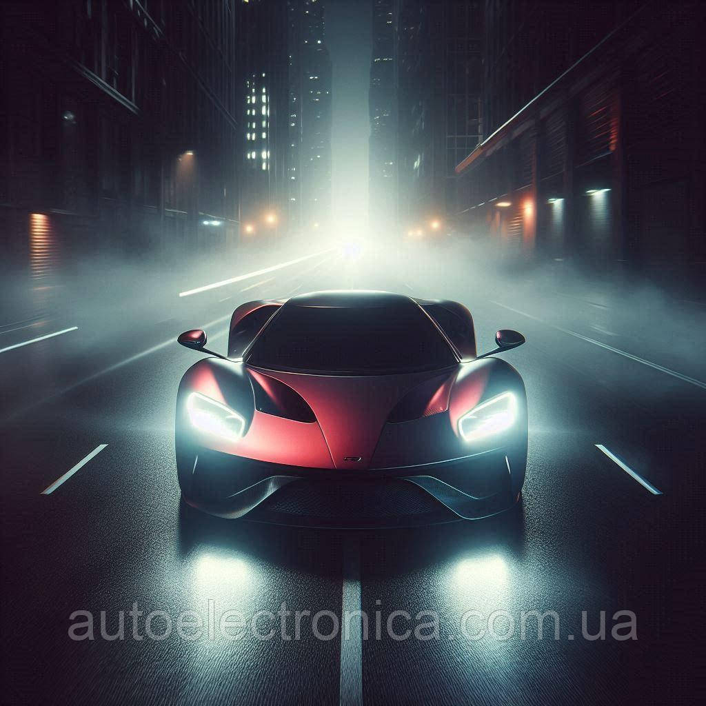 Картина на полотні "Sports Car at Night City" | CNC 7.15, фото 1