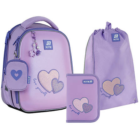 Набір Kite рюкзак + пенал + сумка для взуття SET_K25-555S-7 Sweetheart, фото 1