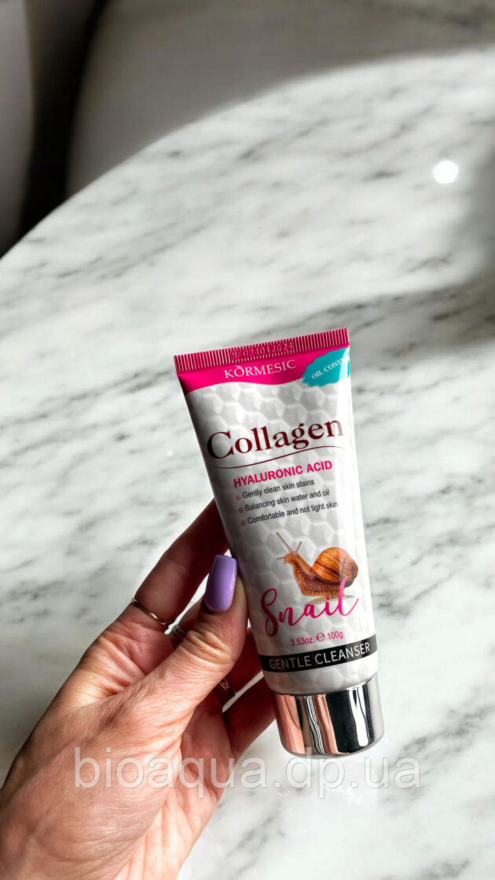 Пінка для вмивання з колагеном та муцином равлика KORMESIC Collagen Snail , 100 мл