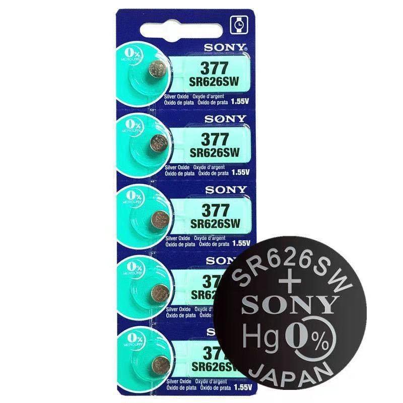 Батарейка SONY 377 SR626SW 1.55V 5 штук, фото 1