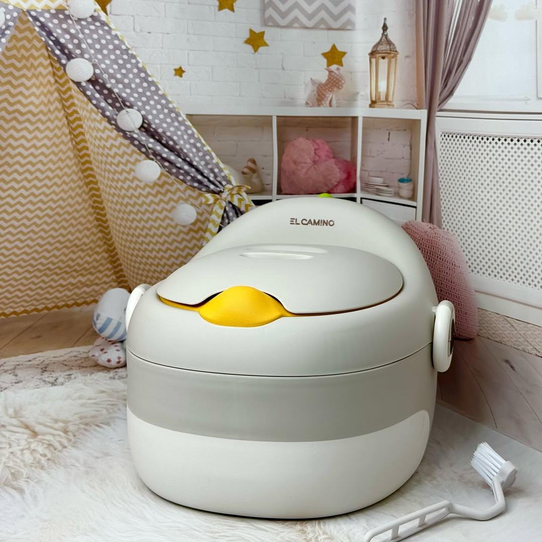 Дитячий горщик із кришкою та м'яким сидінням El Camino ME 1142 MULTI POTTY Сірий, фото 1