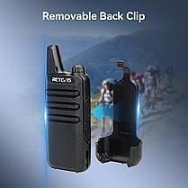 Retevis RT622 2-стороння радіостанція, професійна портативна мінірація PMR446 з дальнім радіусом дейс, фото 5