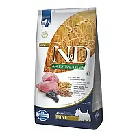 Низькозерновий сухий корм Farmina N&D, для собак дрібних порід, ягня з чорницею, 7 кг