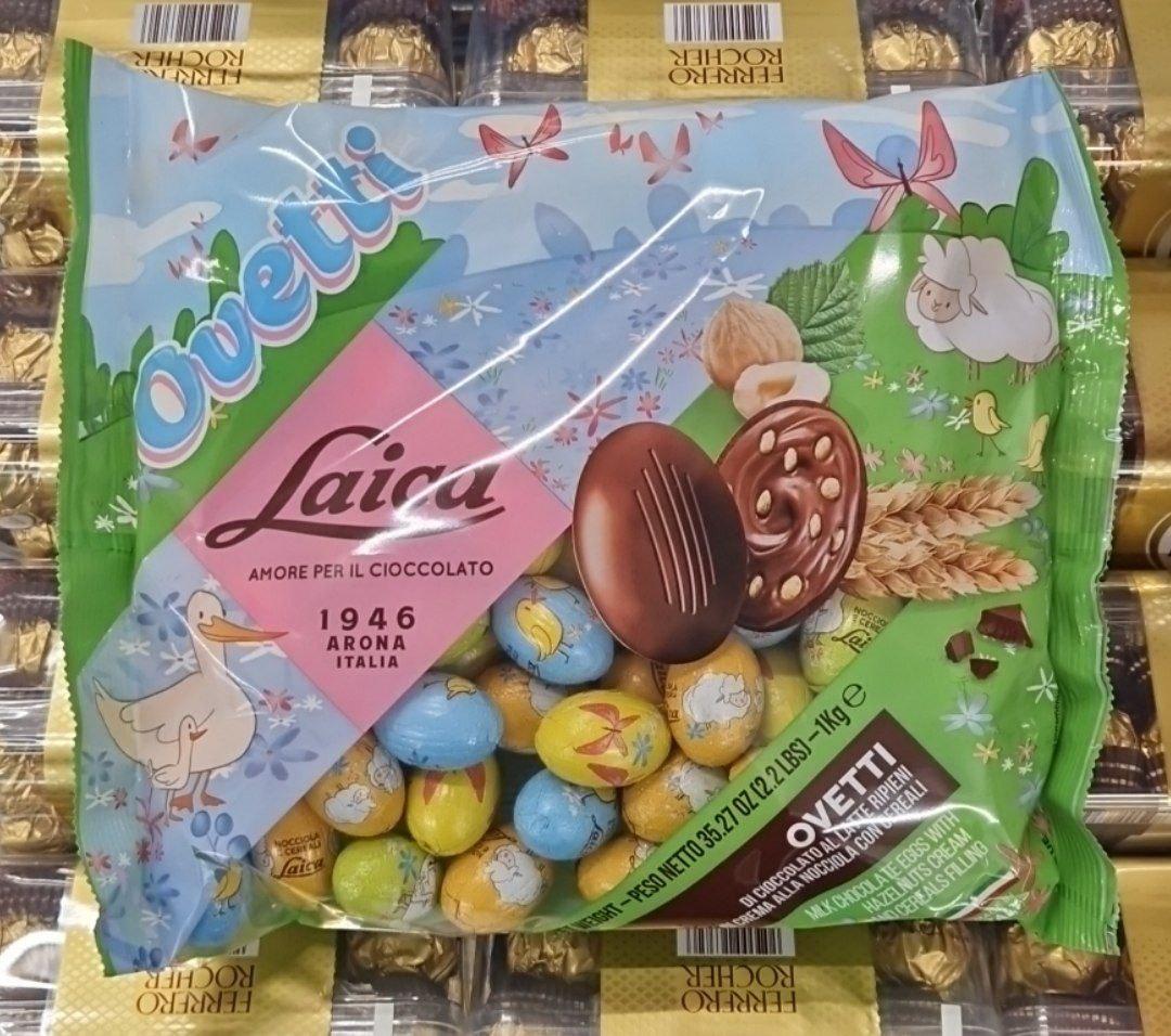 Шоколадні яйця з начинкою Laica 1 кг.