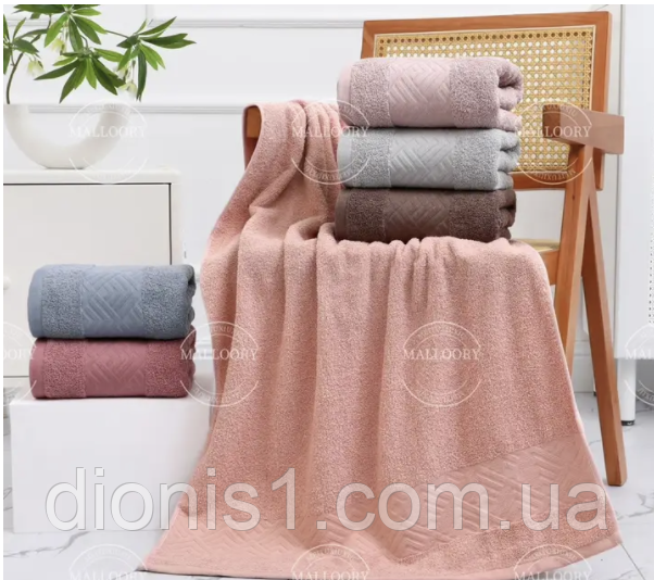 Лицьовий махровий рушник 6 шт. уп. Розмір 50х90 — 100% бавовна, фото 1