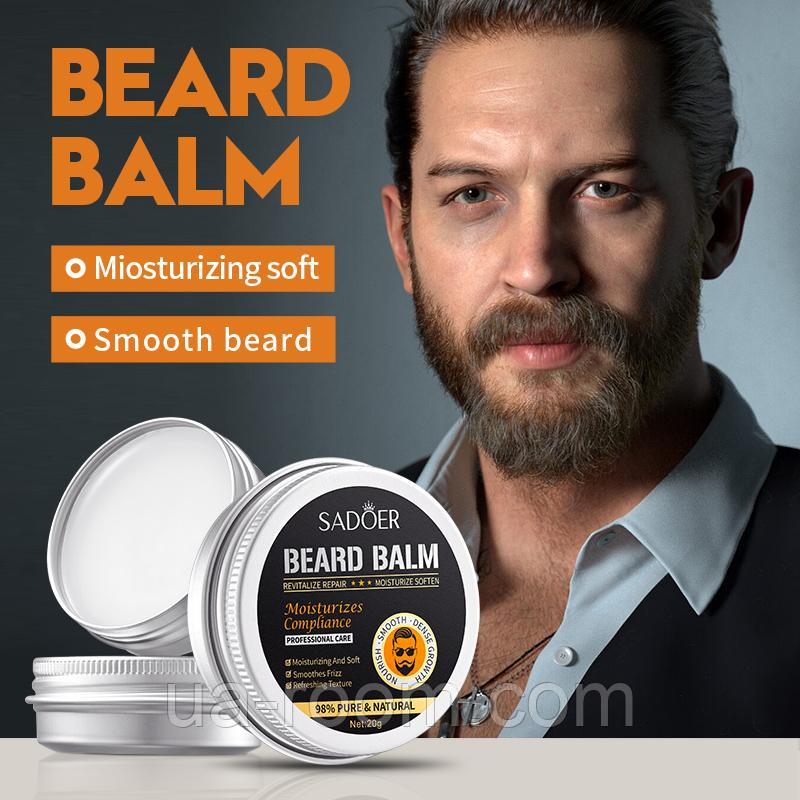 Бальзам для смягчения и укладки бороды Sadoer Beard Balm Professional Care 20 г.