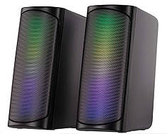 Колонки для ПК 2E PCS231 RGB Matrix, 2.0, USB, Black (Niz16506)