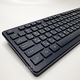 Бездротовий комплект 2в1 клавіатура та мишка для ПК, планшета з оптичним детектором Чорний KM-8875-Black, фото 6