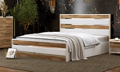 Ліжко двоспальне Оскар м'які панелі TM ArborDrev