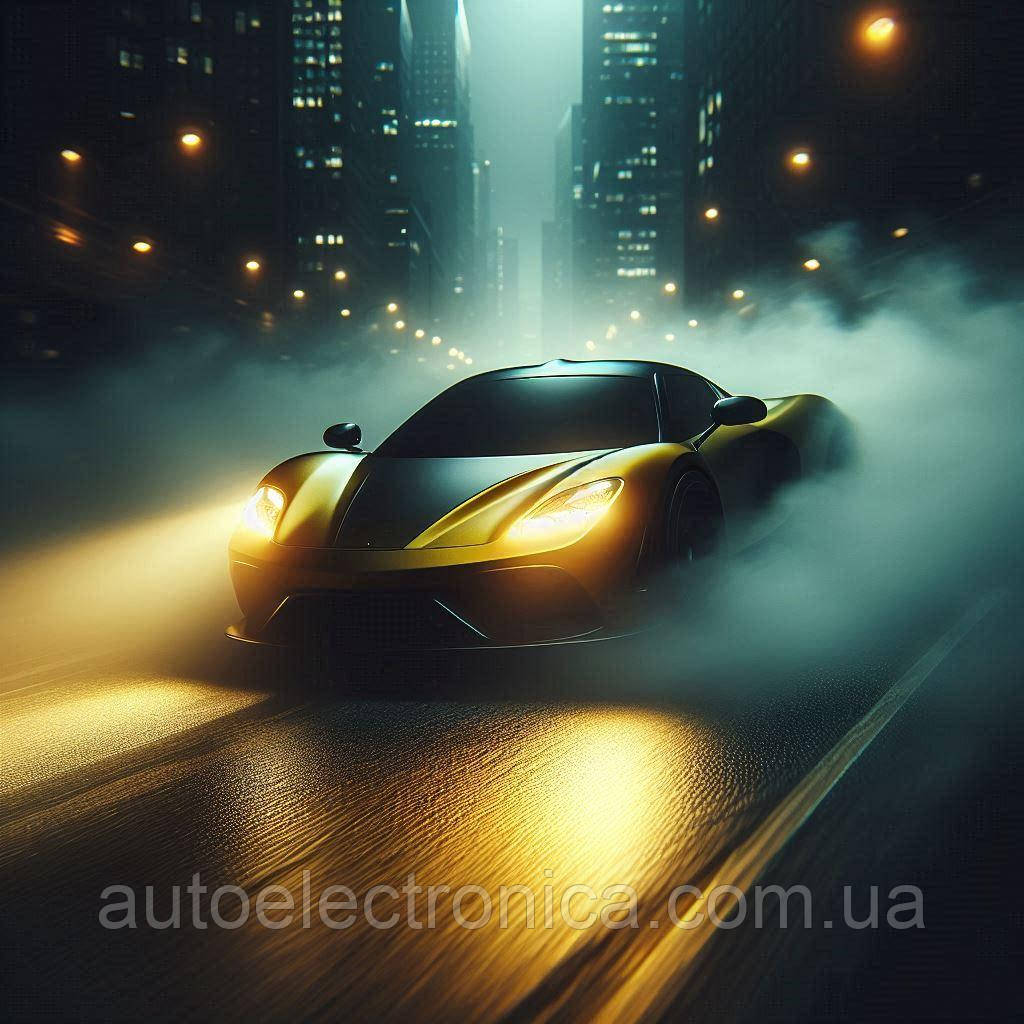 Картина на полотні "Sports Car at Night City" | CNC 7.23