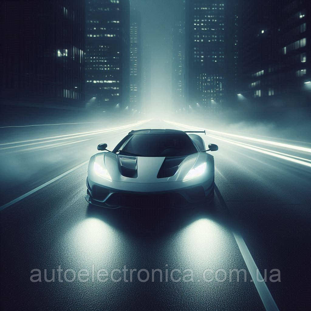 Картина на полотні "Sports Car at Night City" | CNC 7.25