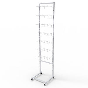 Стелаж сітчастий Єва-40 на 7 секцій одинарних гачків