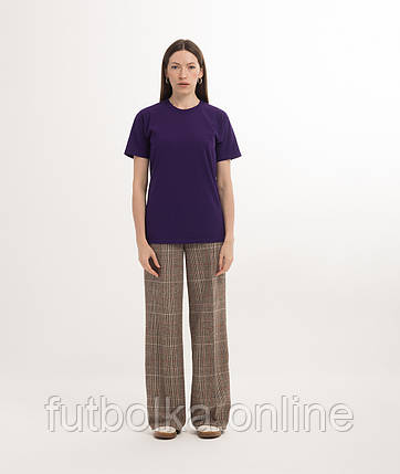 Фіолетова жіноча футболка базова Fruit of the Loom Valueweight, фото 1