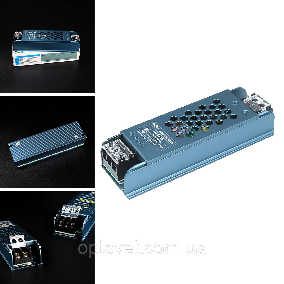 Блок живлення BIOM DC24 60 W 2.5 А LED-24-60, фото 1