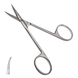 Очні ножиці Stevens загострені зігнуті Surgiwelomed, 11,3 см