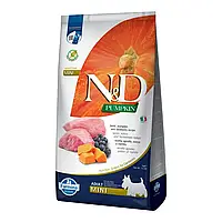 Беззерновий сухий корм Farmina N&D, для собак дрібних порід, ягня з гарбузом і чорницею, 7 кг