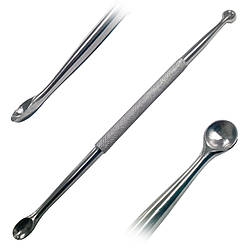 Кюретажна ложка по Martini двостороння, кругла/овальна №3, довжина 15 см, діаметр робочих частин 8 мм